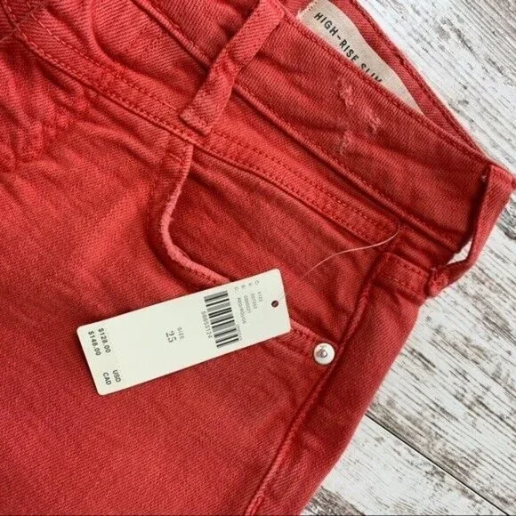 ANTHRO PILCRO & The Letterpress Jeans Ultra High-Rise Slim Straight 25 NEW NWT - Picture 6 of 12